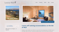 Desktop Screenshot of luxuryselfcateringmull.co.uk